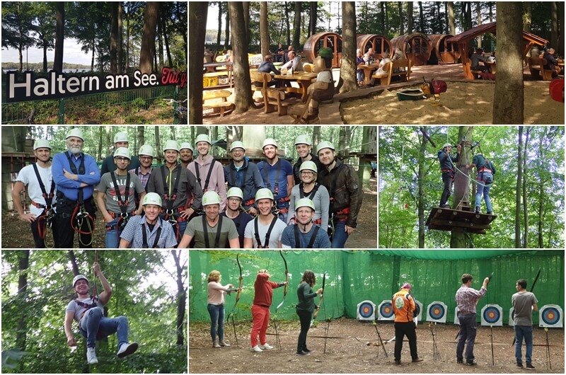 d.velop Life Sciences company event in the climbing forest with archery