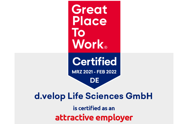 d.velop Life Sciences receives Great Place to Work® certification